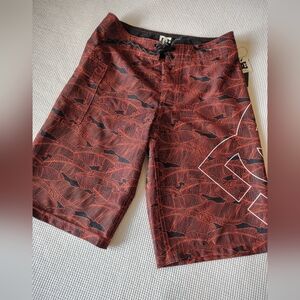 DC Red and Black Graphic Shorts Size 27